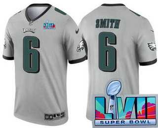 Men's Philadelphia Eagles #6 DeVonta Smith Limited Gray Inverted Super Bowl LVII Vapor Jersey,We sell and wholesale Men's Philadelphia Eagles #6 DeVonta Smith Limited Gray Inverted Super Bowl LVII Vapor Jersey on line form chian!